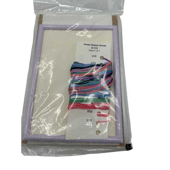 Kidstitch Whimsies Beginner CrossvStitch Kit "Home Sweet Home" For Children Vtg - Picture 2 of 4